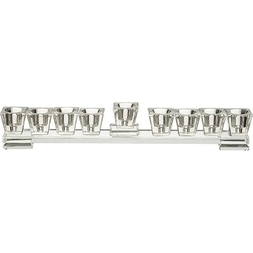 Elegant Crystal Menorah On A Base 27*7cm