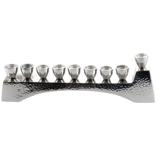 ELEGANT HAMMERED HANUKKIAH 30.5*4.5 CM