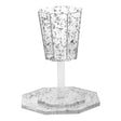 Elijah Cup and tray Lucite Flakes silver