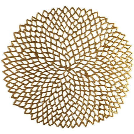Chargers/Placemats gold round (6 pack)