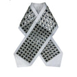 Atarah for Tallit with transparent square Сrystal on white satin