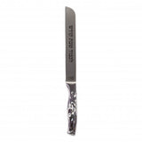 European Steel Challah Knife Non Serrated Blade Hammered Design Handle 8"