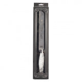 European Steel 8" Challah Knife - Non Serrated - White Marble