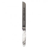 European Steel 8" Challah Knife - Non Serrated - White Marble