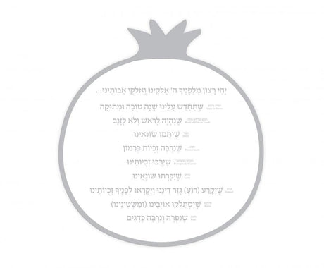 Rosh Hashanah Simanim Card Silver 