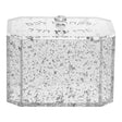 Ethrog Box Lucite Flakes Silver