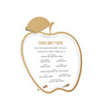 Apple Simanim Card - gold -hebrew