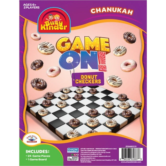 Game On! Checkers Game - Chanuka