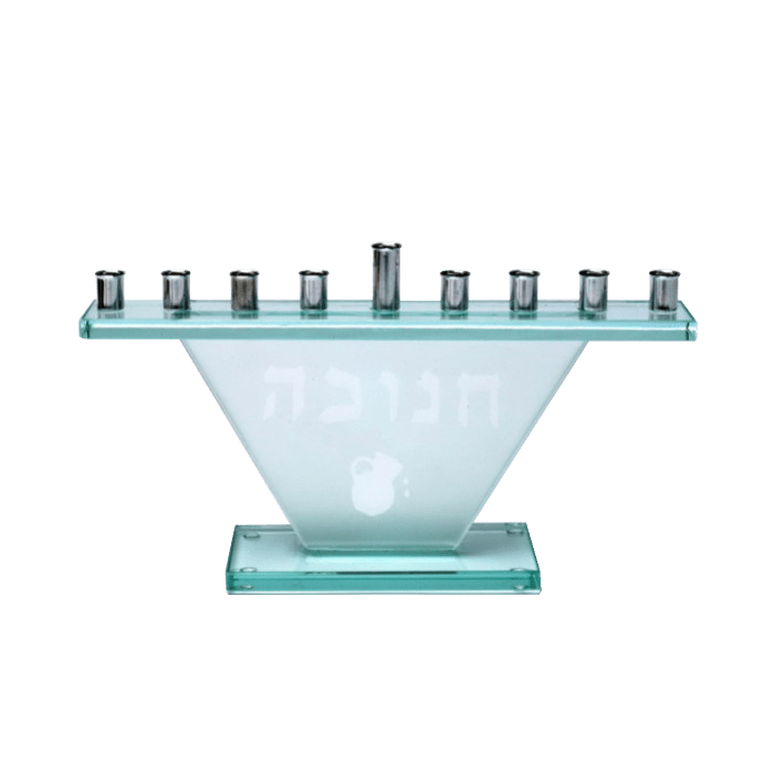 Glass Menorah 13cm