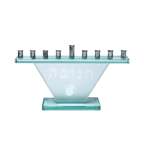 Glass Menorah 13cm