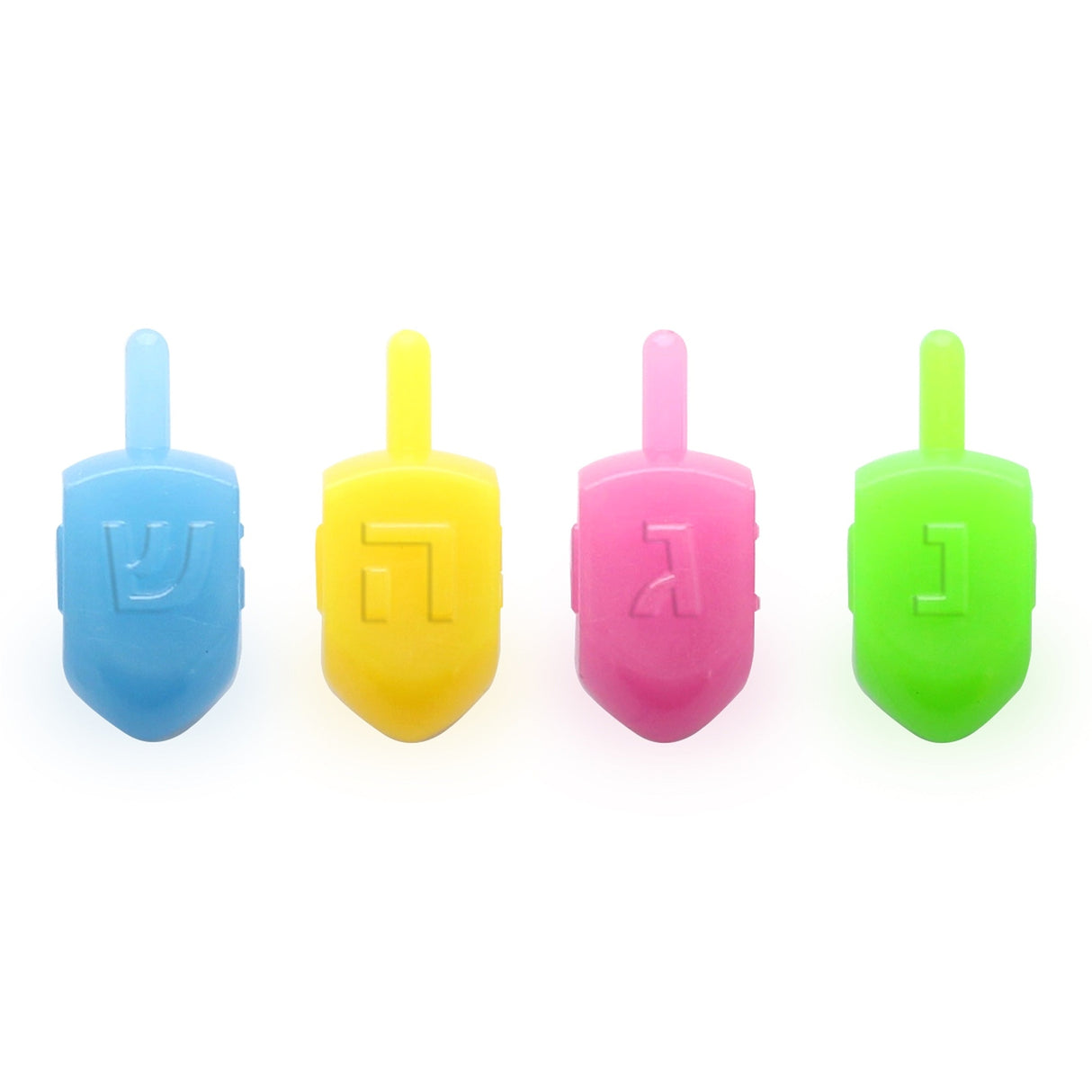 Glow In The Dark Dreidels - 4 Pack