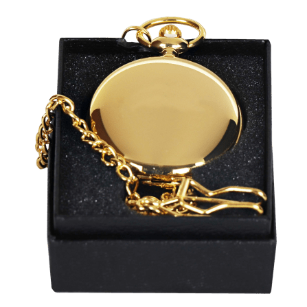 Gold Pocket Watch With Chain Alef Beth