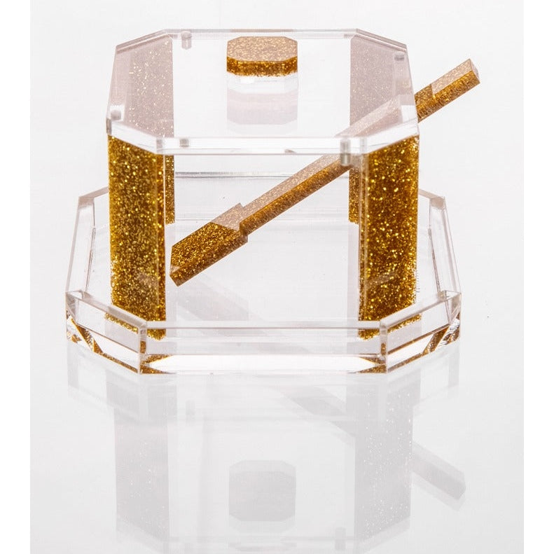 Honey Jar Larger Gold Glitter