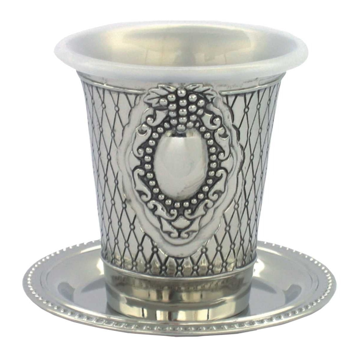 Kiddush Cup With Saucer Silver Plated