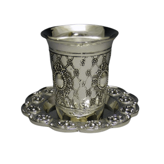 KIDDUSH CUP WITH TRAY