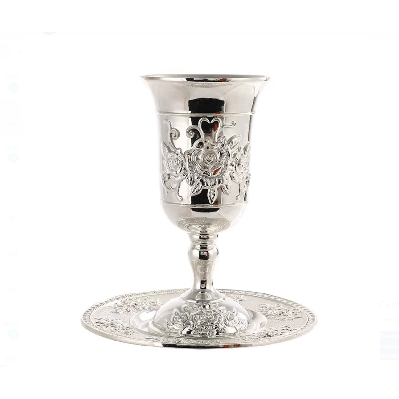 KIDDUSH CUP WITH TRAY