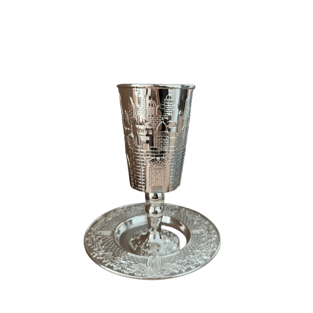 KIDDUSH CUP WITH TRAY