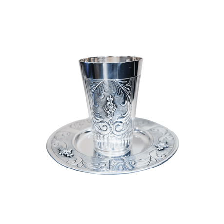 Kiddush set belz cup With Tray