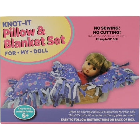 Knot -A- Pillow and Blanket for Your Doll