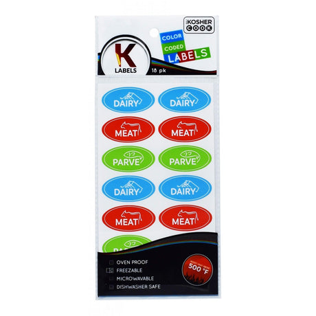 Kosher Cook Kosher Labels On Sheet - Assorted