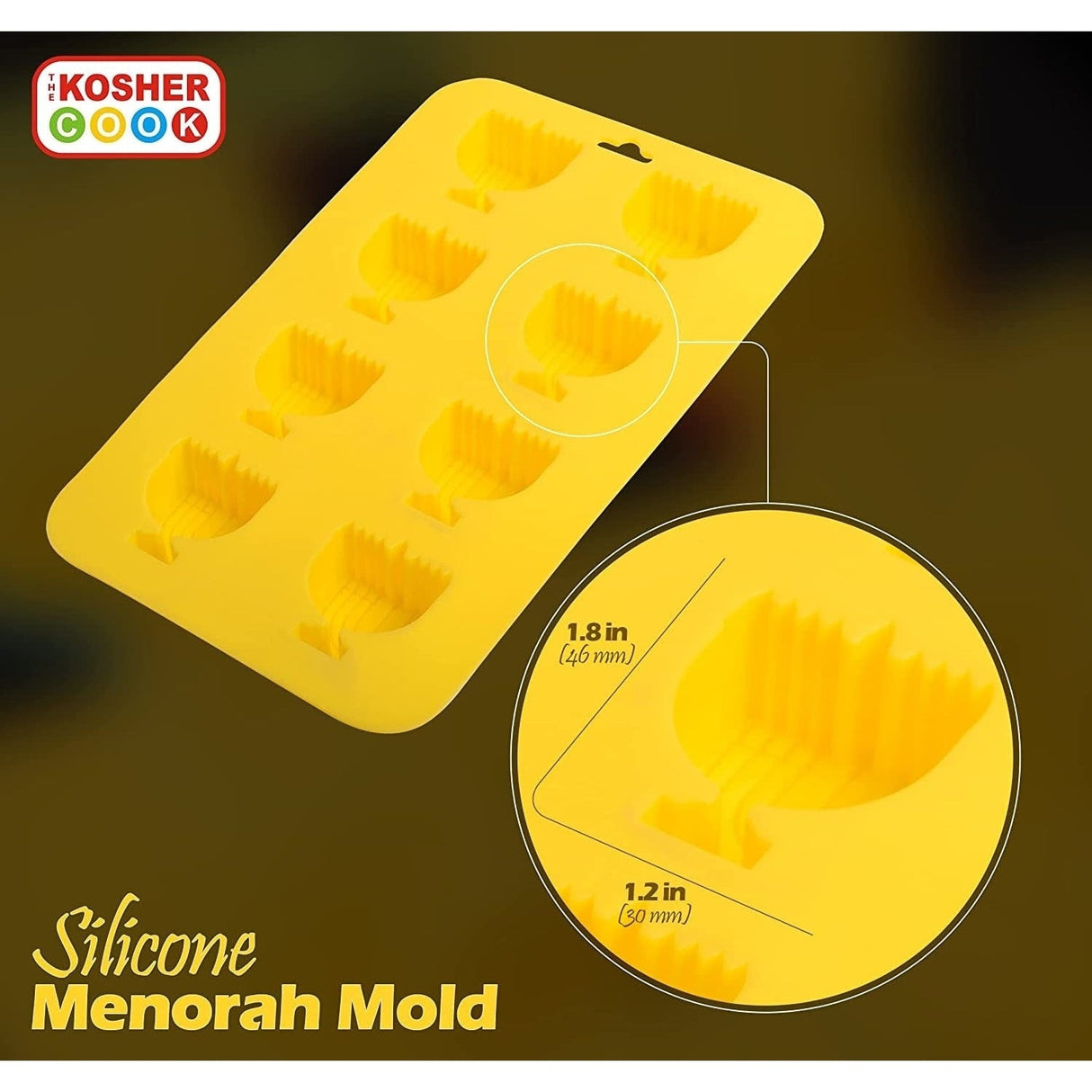 Kosher Cook Menorah Shaped Silicone Molds