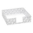 Laser Cut Flat Napkin Holder Silver Glitter