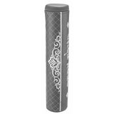 Leather Grey Megillah Tube #335, Silver Embroidery 42 CM
