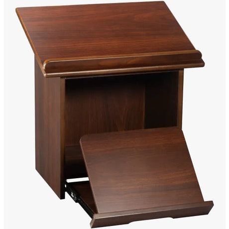 Mahogany Table Top Shtender 11.8 D X 15.75 W X 17" H With Bottom Pullout Shtender