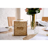 Matzah Box Acrylic With Magnetic Lid Gold Glitter