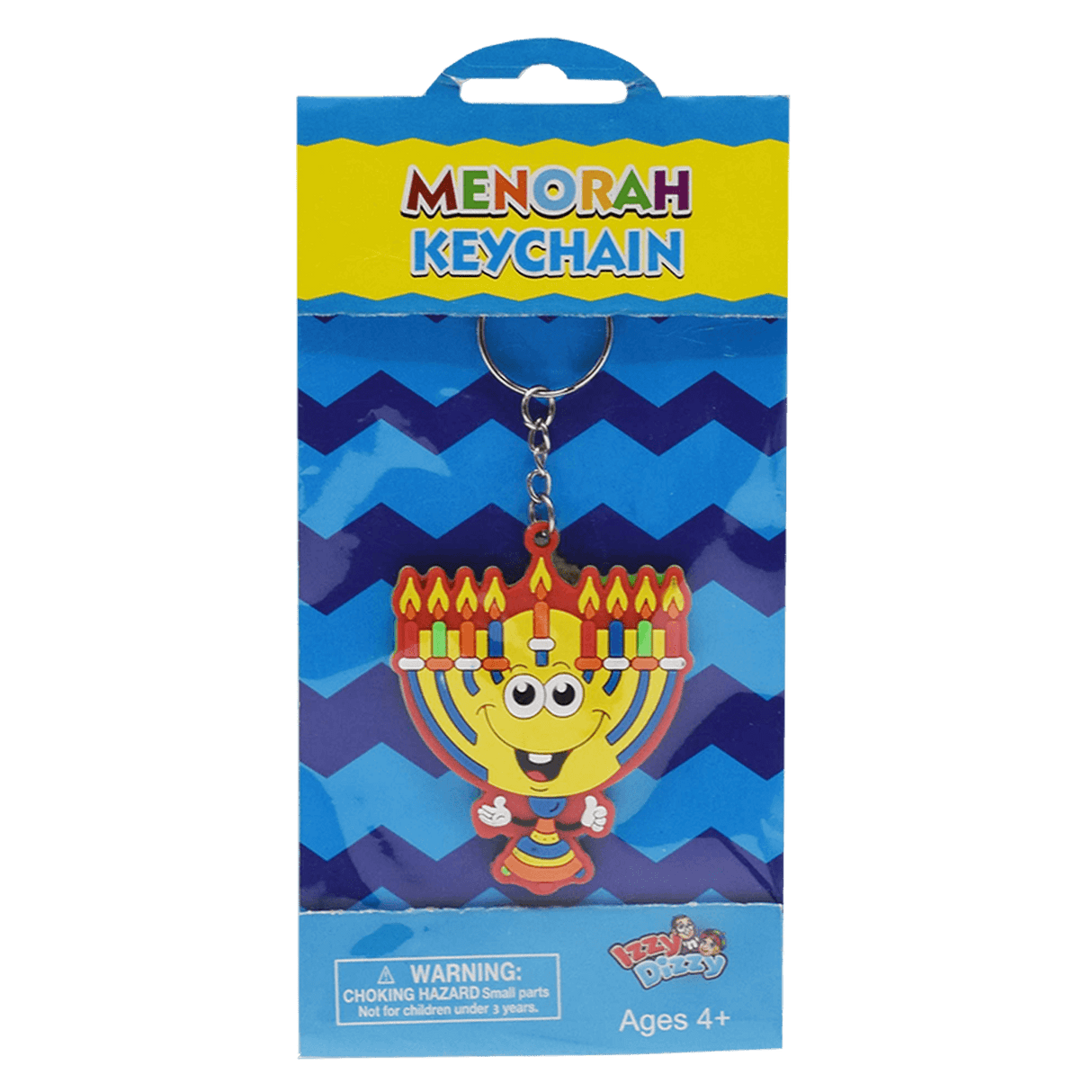 Menorah Rubber Keychain