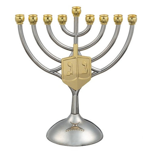 Metal Menorah 18*16 Cm- Dreidel