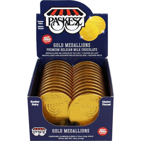 MILK GOLD CHOCOLATE MEDALLIONS – NUT FREE