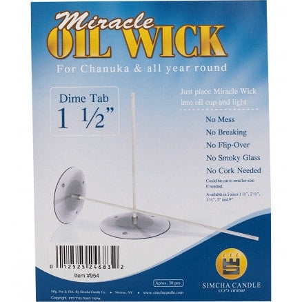 Miracle Oil Wicks 1.5 Dime 50 pc