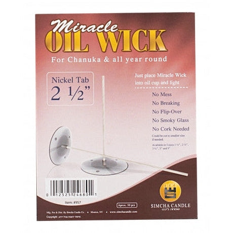 Miracle Oil Wicks 2.5 Nickle 50 pc