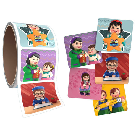 Mitzvah Kinder Girl School Sticker Roll