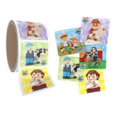 Mitzvah Kinder Smileys Sticker Roll Farm Animals Theme