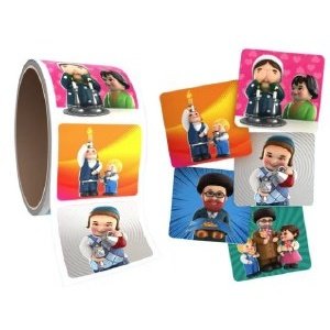 Mitzvah Kinder Smileys Sticker Roll Shabbos Day Theme