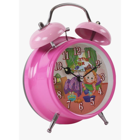 Modeh Ani Singing Alarm Clock Bell - Girl Pink 4.5x4.5 X 13/4"