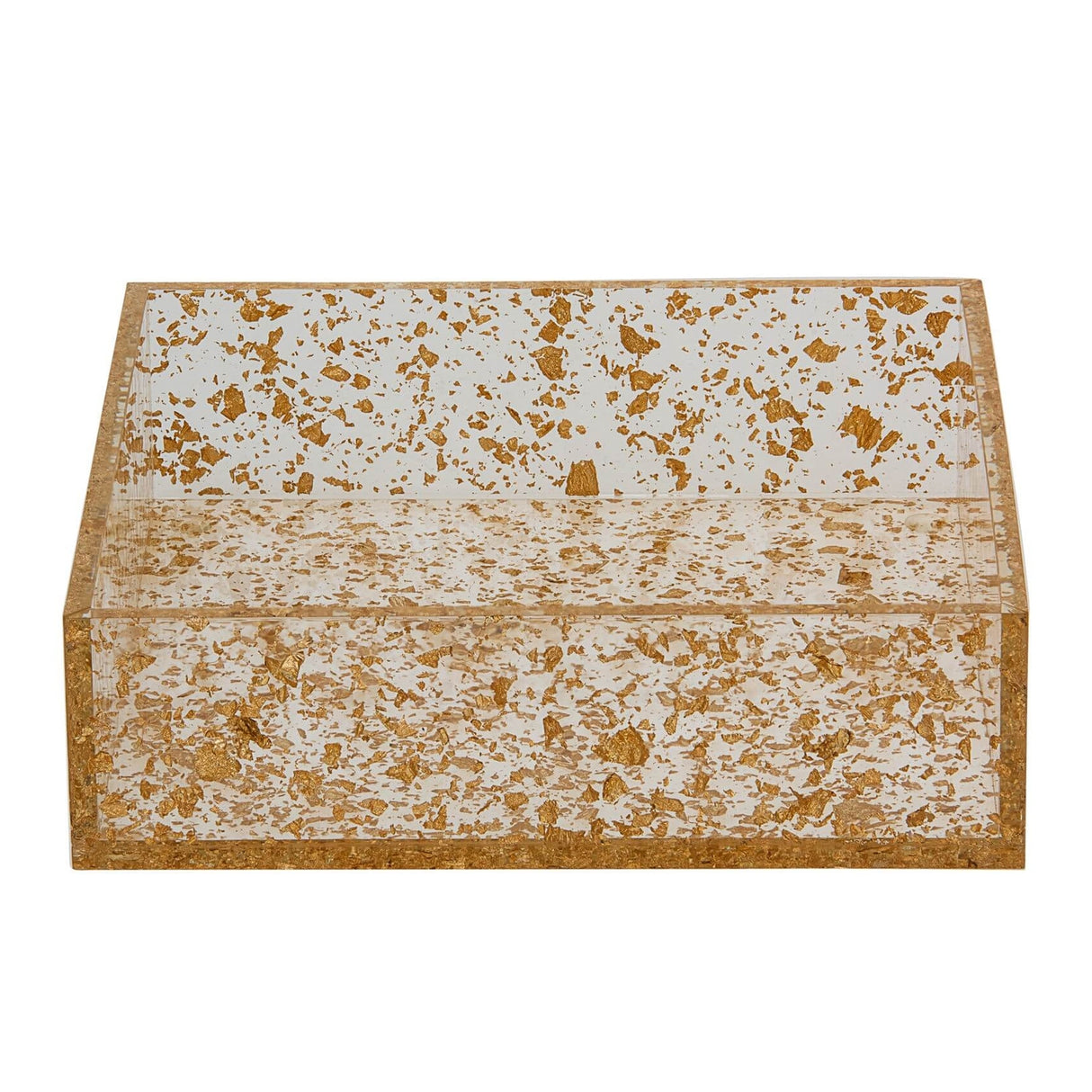 Napkinholder Lucite Flakes Gold