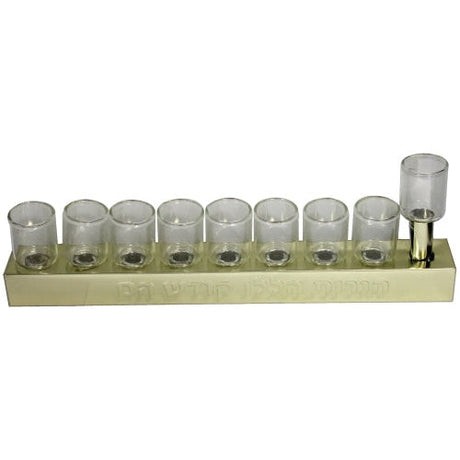 Oil Menorah Glass Cups Gold