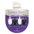 Pack of 4 Black & White Gloss Dreidels