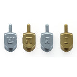 Pack of 4 Silver & Gold Dreidels