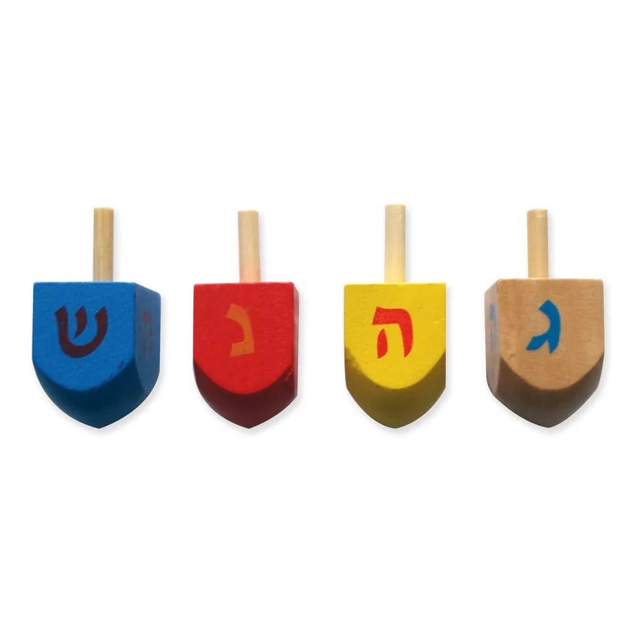 Pack of 4 Wooden Dreidels