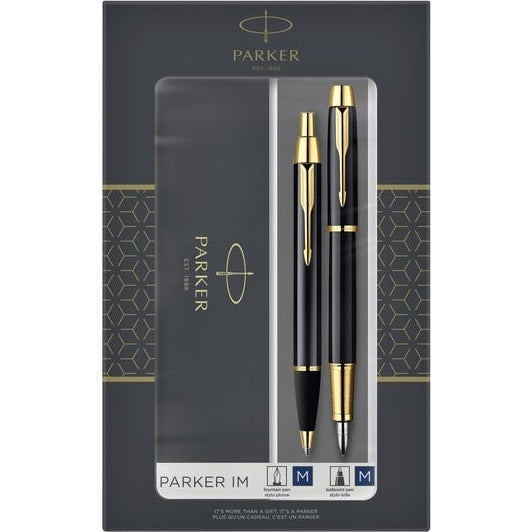 Parker IM Black GT Fountain Pen + Ballpoint Pen in a Gift Box 2093216