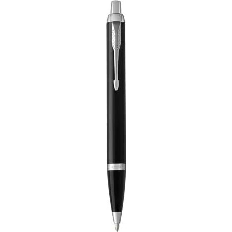 PARKER IM Duo Pen Set : Fountain Pen + Ballpoint Pen , Black lacquer, Chrome trims