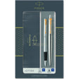 Parker Jotter Stainless Steel Chrome Color Trim GT T2016 Fountain Pen + Ballpoint Pen in a Gift Box 2093257