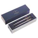 Parker Jotter Stainless Steel Chrome Color Trim GT T2016 Fountain Pen + Ballpoint Pen in a Gift Box 2093257