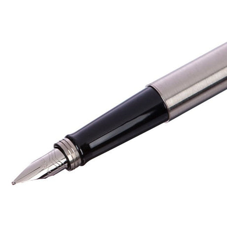 Parker Jotter Stainless Steel Chrome Color Trim GT T2016 Fountain Pen + Ballpoint Pen in a Gift Box 2093257