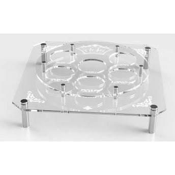 Passover/Pesach Kaarah Platter/Tray Engraved With Silver Standoff Acrylic 41X11.5 Cm