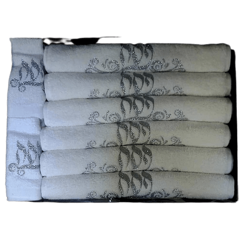 Passover/Pesach Towel - Set of 6 + 6 - Silver